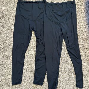 Size Large maternity leggings with adjustable waistband